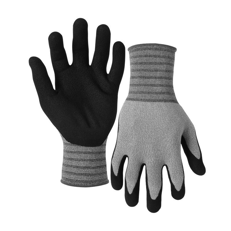 15G nylon/spandex shell G-Flex palm coated gloves