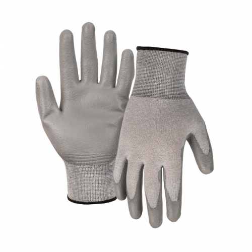 13G nylon/spandex shell PU palm coated gloves