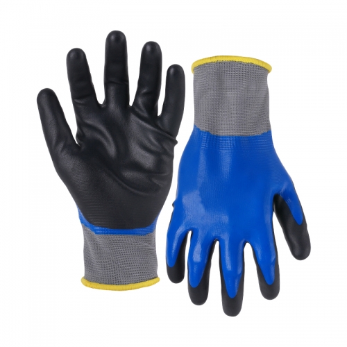 15G nylon/spandex shell DexiFoam double coated gloves(fully/palm）