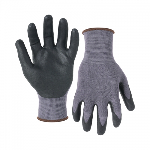 15G rPET/spandex shell DexiFoam palm coated gloves