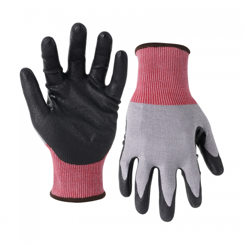 18G cut F/A6 UNIQFLEX palm coated gloves-Steel