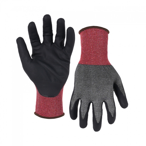 21G cut D/A4 DexiTouch palm coated gloves -Steel