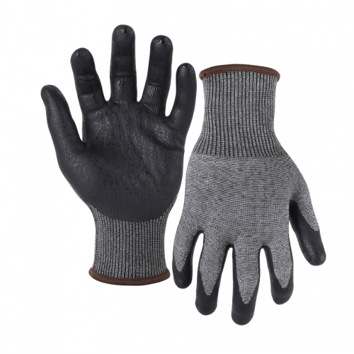 18G cut D/A4 UNIQFLEX palm coated gloves-Steel