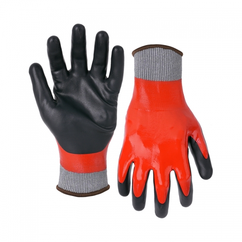 18G cut D/A4 GripFoam double coated gloves(fully/palm)-Glass and Steel Free