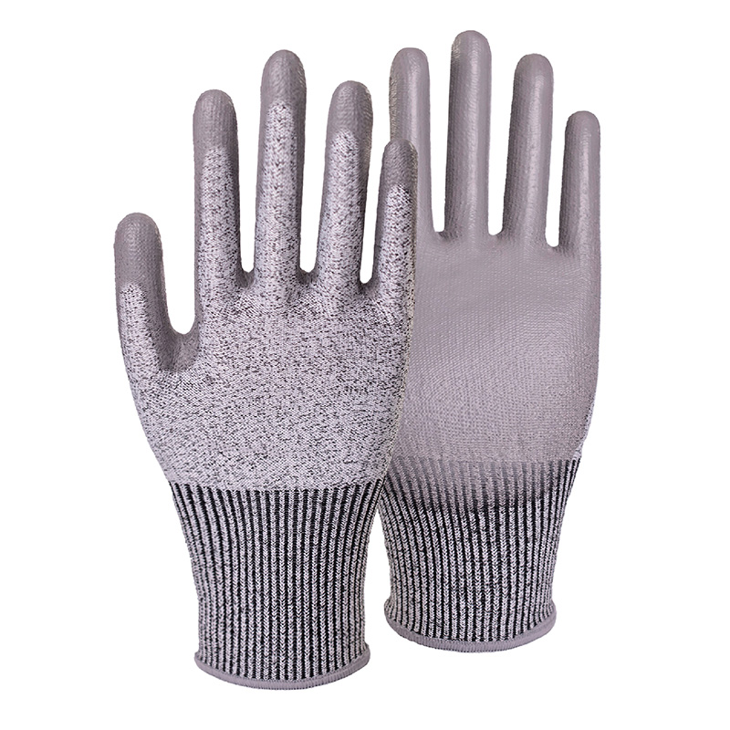 13G cut C/A3 PU palm coated gloves-Glass and Steel Free