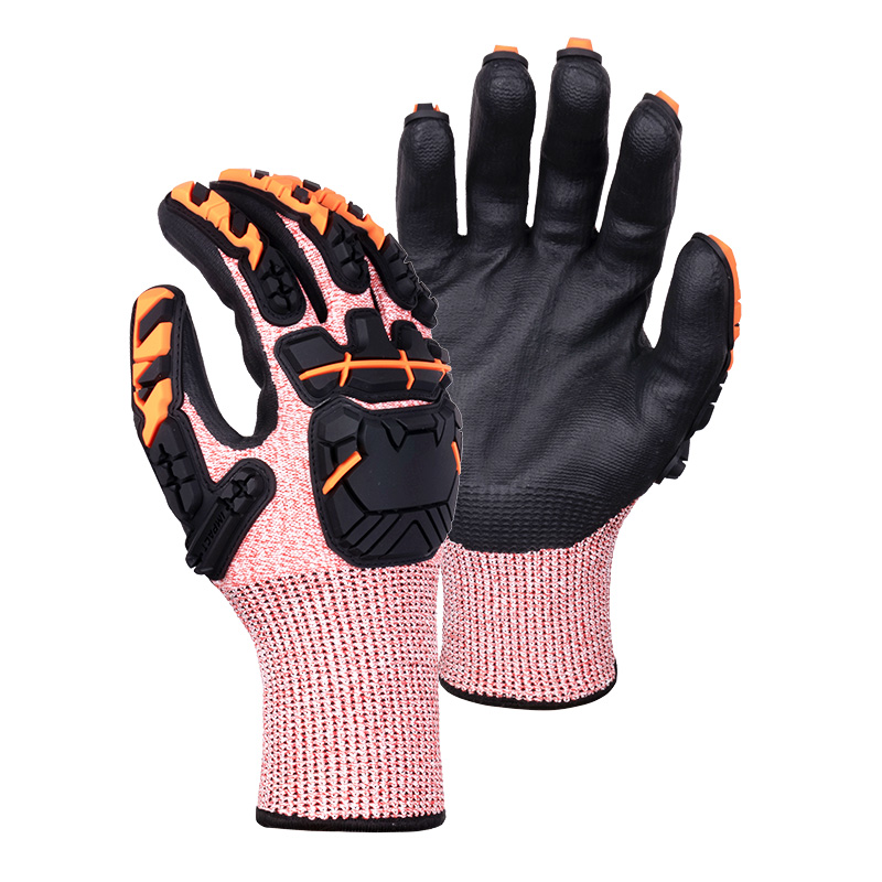 13G cut D/A4 DexiFoam palm coated gloves with TPR-Glass Fibre