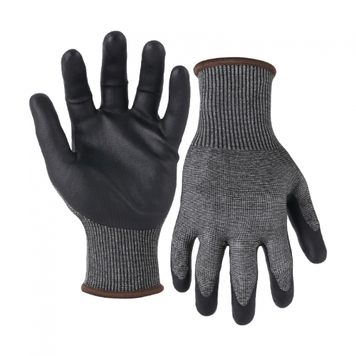15G ANSI A8 DexiFoam palm coated gloves - Tungsten/Glass Fibre