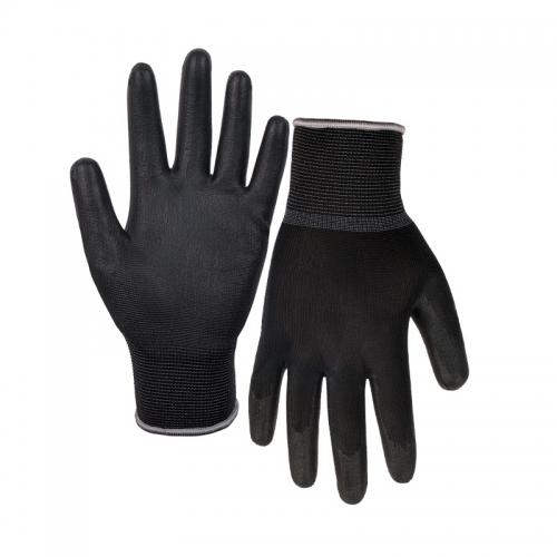 13G polyester/nylon shell PU palm coated gloves