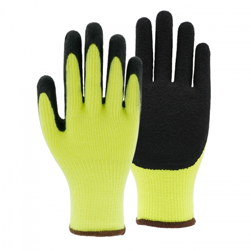 10G acrylic napping shell latex foam palm coated gloves