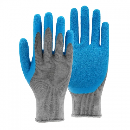 10G polyester napping shell with latex crinkle thumb coated
