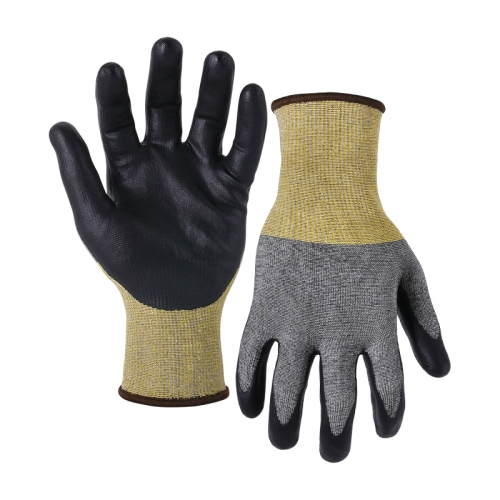 15G ANSI A7 AQUTEK palm coated gloves-Steel/Glass Fibre