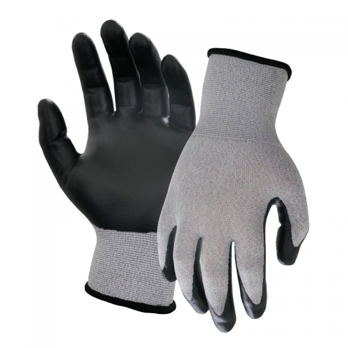 15G polyester/spandex shell AQUTEK palm coated gloves
