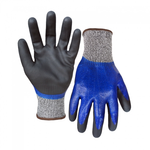 13G cut C/A3 DexiFoam double coated gloves(fully/palm)-Glass Fibre