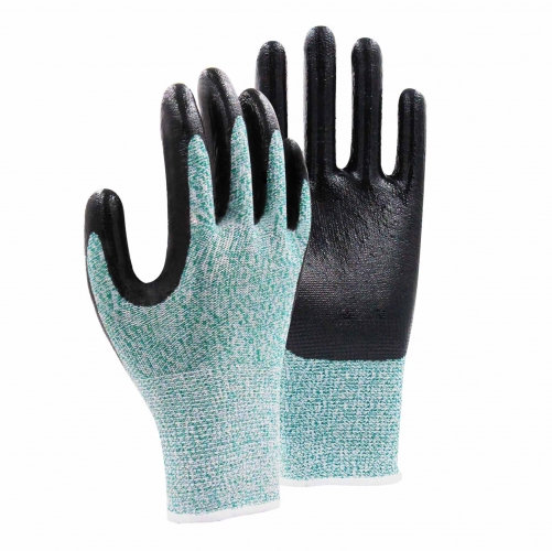 13G cut C/A3 nitrile smooth palm coated gloves-Glass and Steel Free