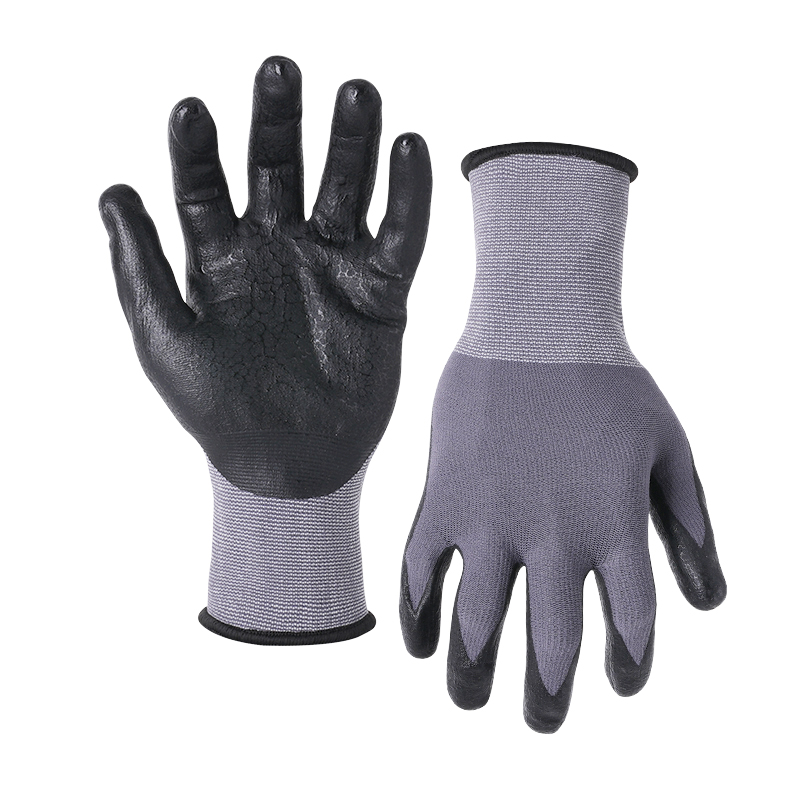 15G nylon/spandex shell UNIQFLEX palm coated gloves