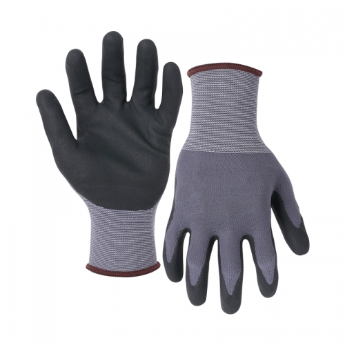 15G nylon/spandex shell DexiFoam palm coated gloves