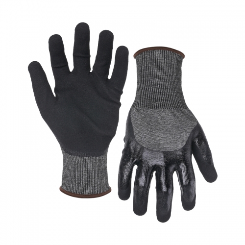 18G cut D/A4 G-Flex double coated gloves (half/palm)-Steel
