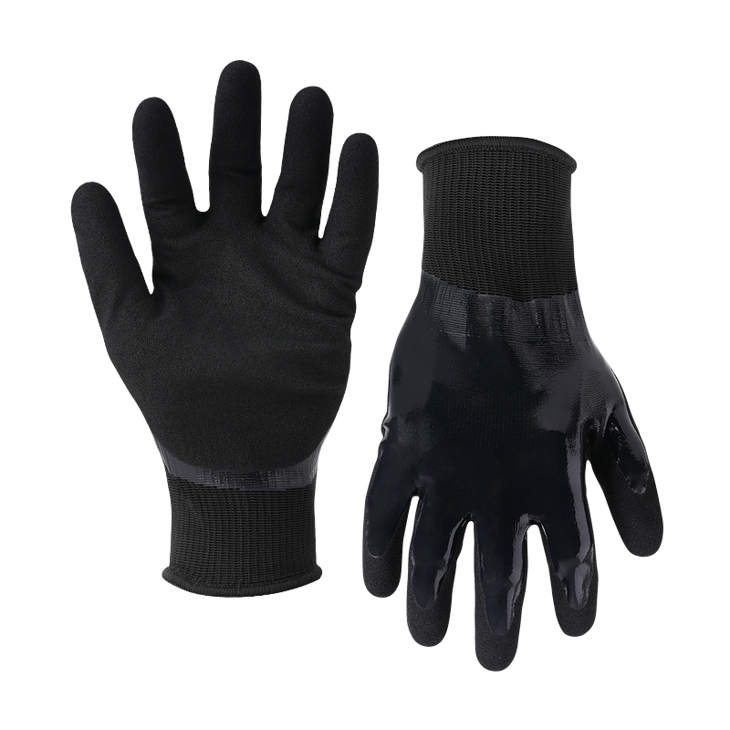 13G polyester shell G-Flex double coated gloves(fully/palm)