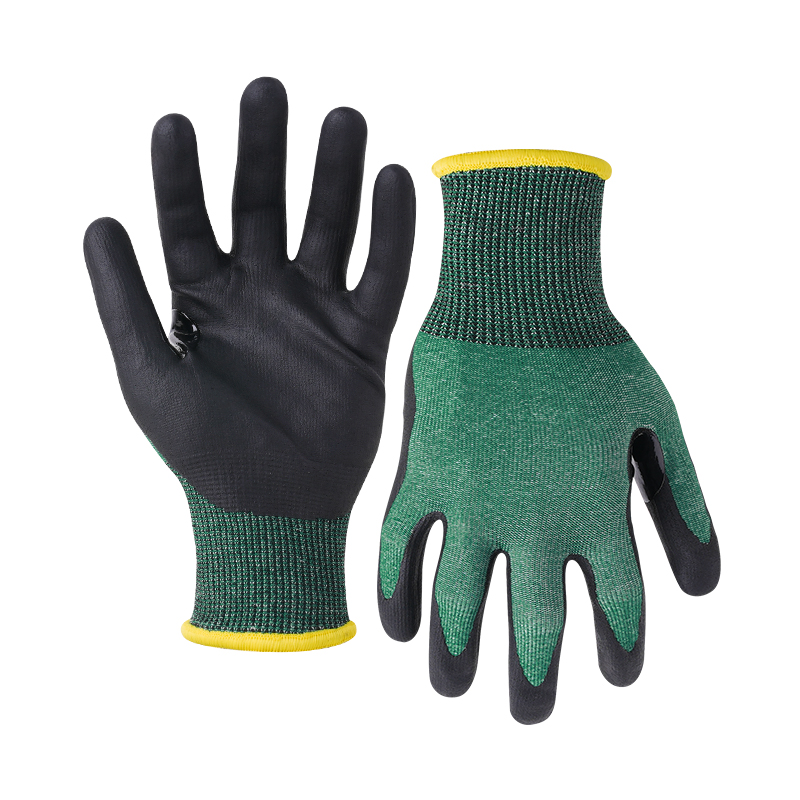 15G cut C/A3 DexiFoam palm coated gloves-Steel