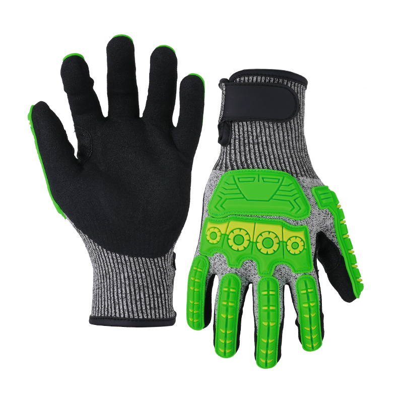 13G cut D/A4 DexiFoam palm coated gloves with TPR-Glass Fibre