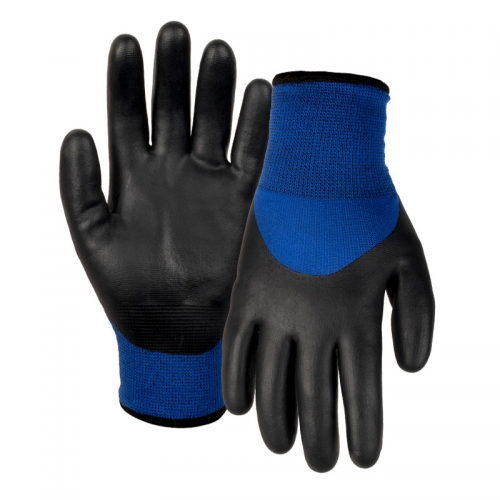 15G nylon/acrylic shell DexiFoam half coated gloves