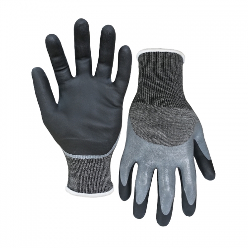 13G cut B/A2 DexiFoam double coated gloves(half/palm)-Glass Fibre