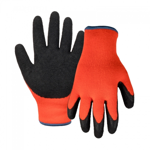 10G acrylic napping shell latex crinkle coated gloves