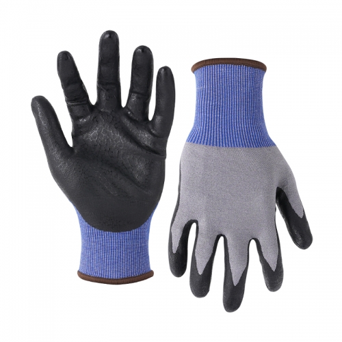 21G ANSI A7 UNIQFLEX palm coated gloves - Tungsten/Steel