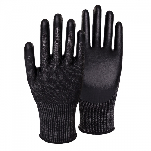 15G cut D/A4 DexiFoam palm coated gloves-Steel