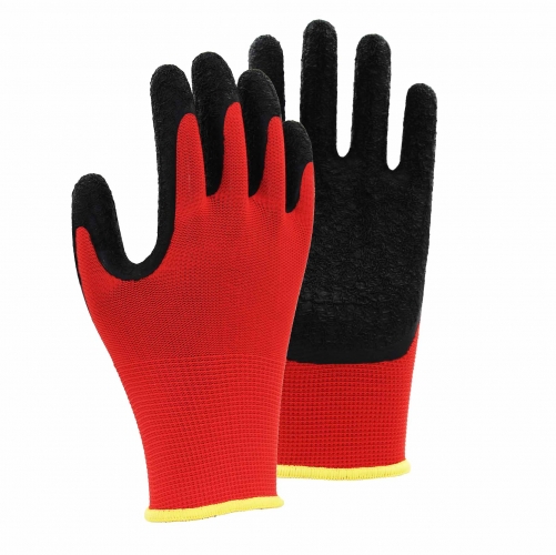 13G polyester/nylon shell latex crinkle palm coated