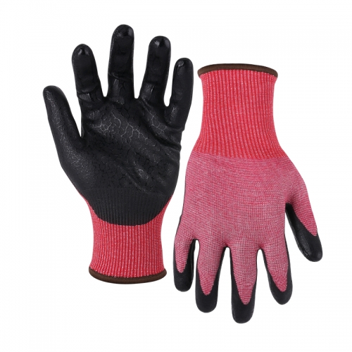 15G cut B/A2 nitrile sandy palm coated gloves-Glass and Steel Free