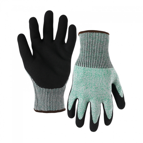 13G cut C/A3 latex sandy palm coated gloves-Glass Fiber