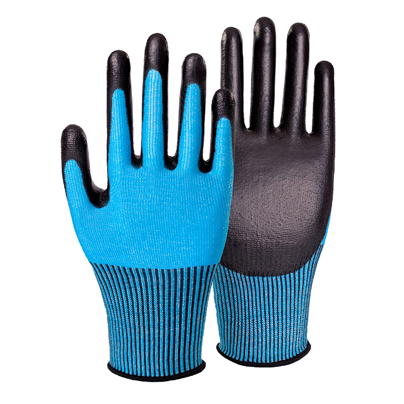 13G cut B/A2 PU palm coated gloves-Glass Fiber