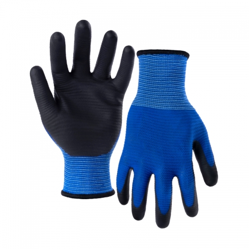 15G U3 polyester shell DexiFoam palm coated gloves