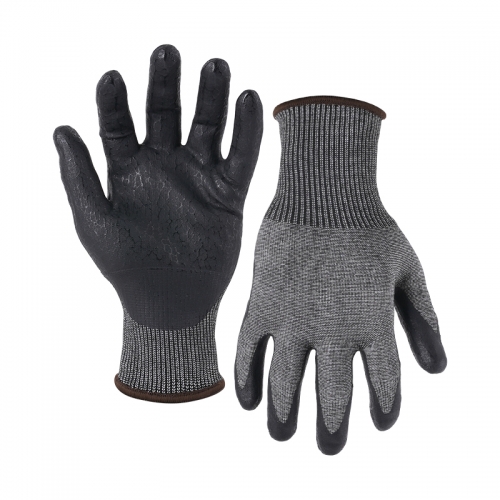 15G cut D/A4 UNIQFLEX palm coated gloves-Steel