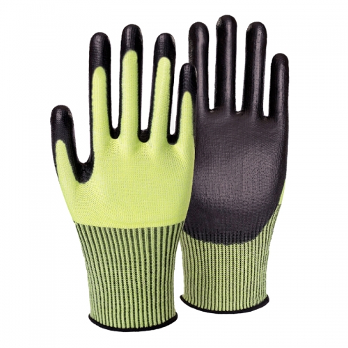 18G cut B/A2 PU palm coated gloves-Glass Fibre