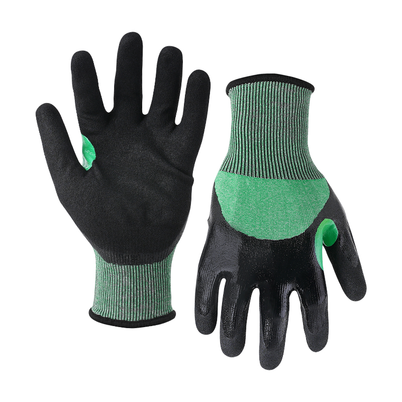 18G cut D/A4 G-Flex double coated gloves (half/palm)-Steel