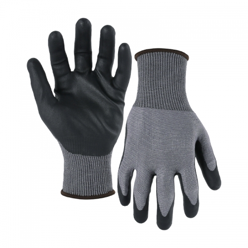 18G ANSI A7 DexiFoam palm coated gloves-Tungsten 