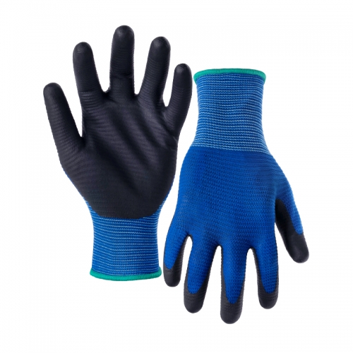 13G U3 nylon shell DexiFoam palm coated gloves